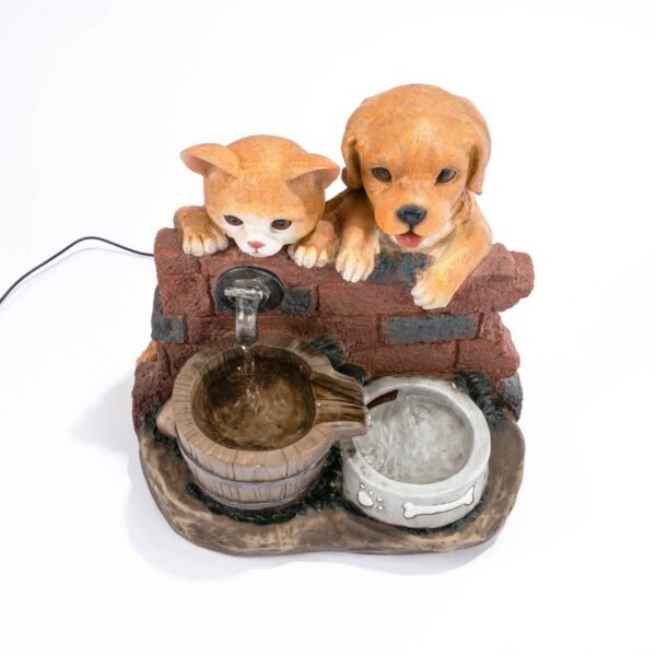 Fontaine solaire chien et chat