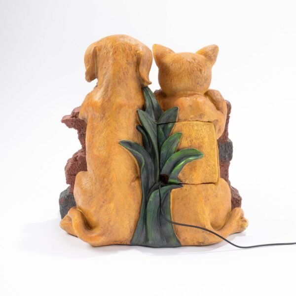 Fontaine solaire chien et chat