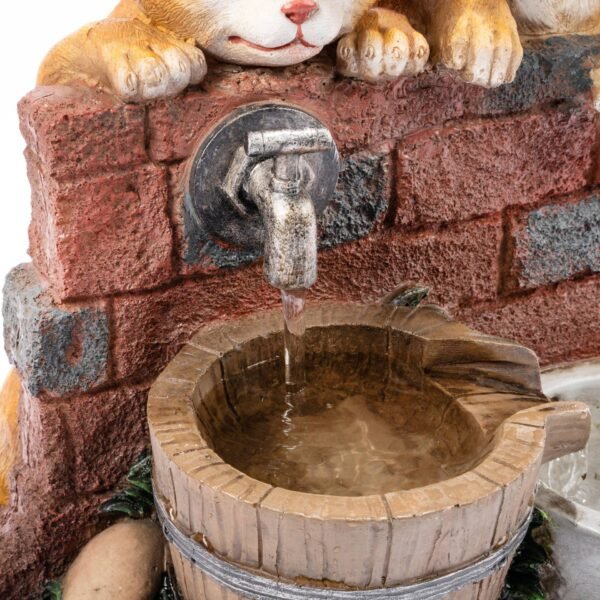 Fontaine solaire chien et chat