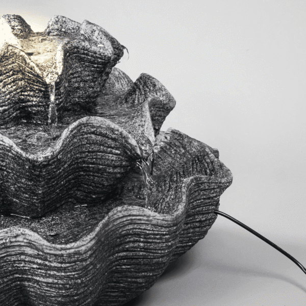 Fontaine solaire coquillage