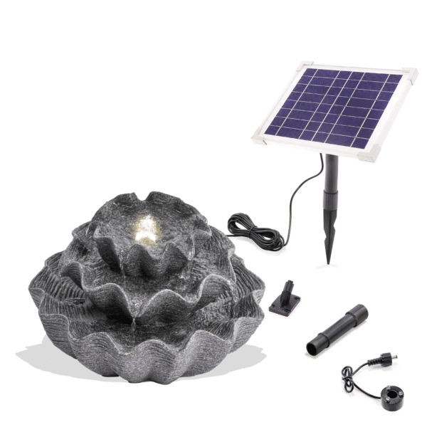 Fontaine solaire coquillage