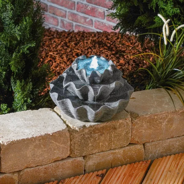 Fontaine solaire coquillage