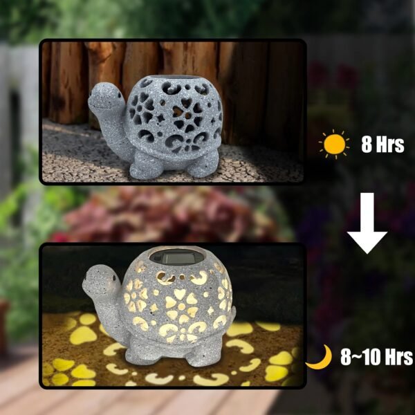 Lampe solaire tortue pour jardin