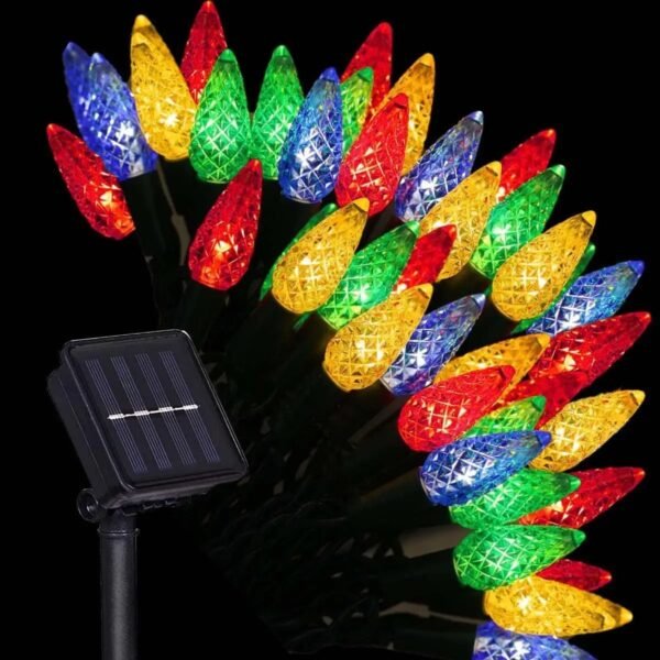 Guirlande solaire lumineuse pour sapin extérieur