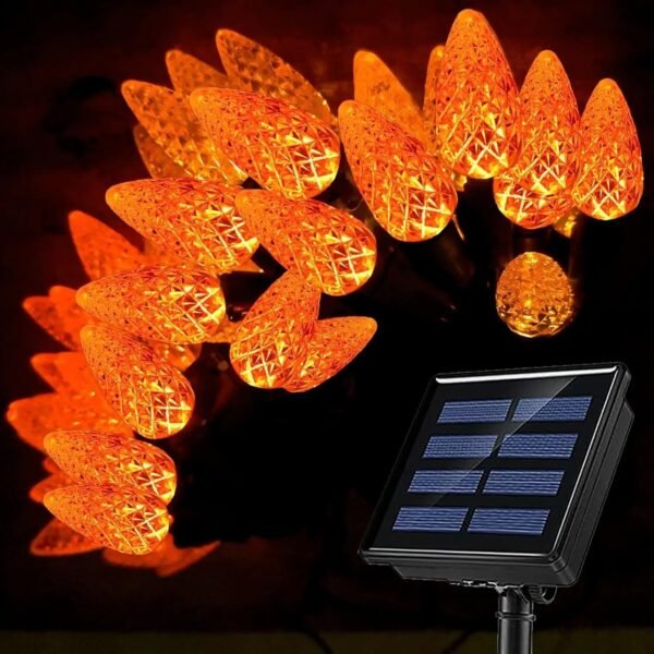 Guirlande solaire lumineuse pour sapin extérieur