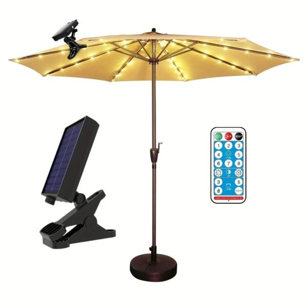 Guirlande solaire pour parasol