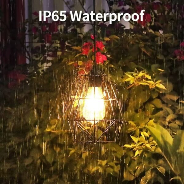 Lampe solaire rétro avec abat-jour vintage