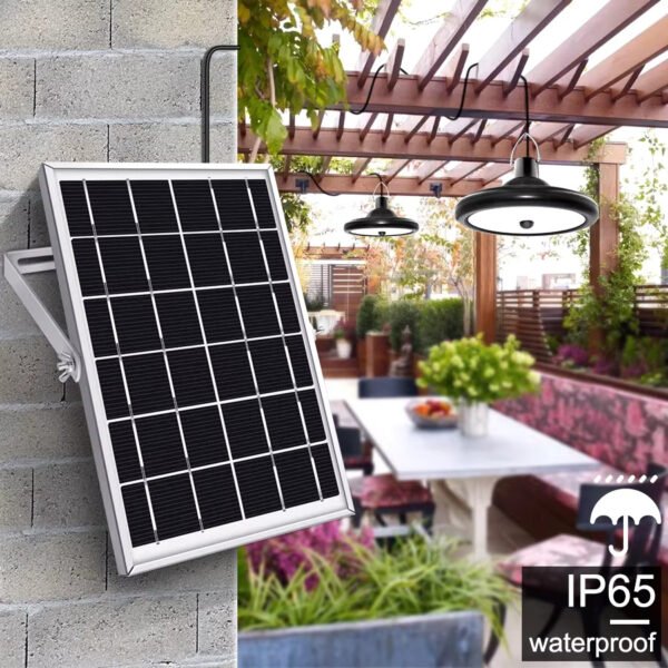 Luminaire solaire suspendu pour pergola ou gazebo