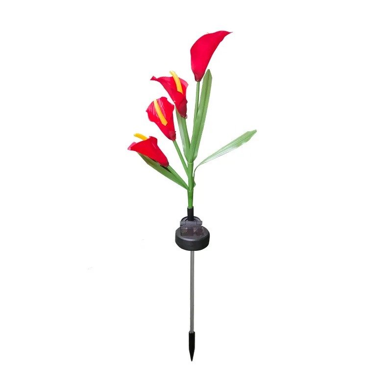 Balise solaire fleurs de lys calla à piquer 10 Balise solaire fleurs de lys calla à piquer