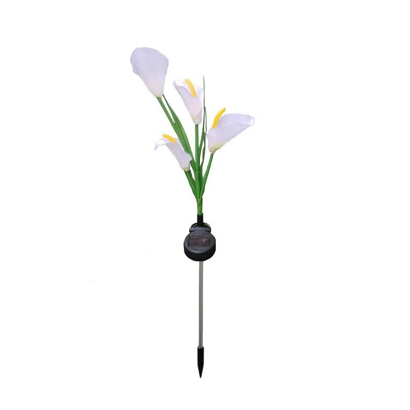Balise solaire fleurs de lys calla à piquer 9 Balise solaire fleurs de lys calla à piquer
