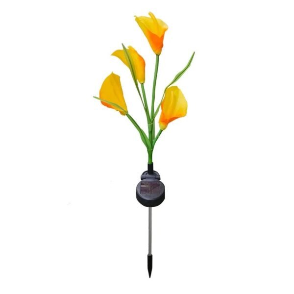 Balise solaire fleurs de lys calla à piquer