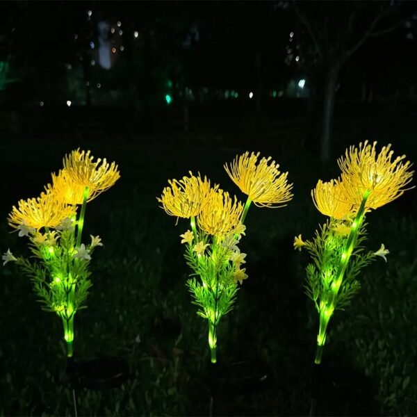 Lampe solaire plante à fleurs pissenlit pour jardin