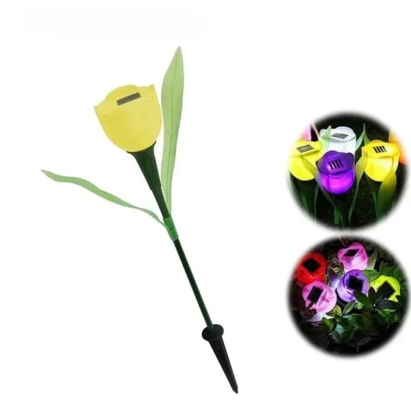 Rose lumineuse solaire à planter