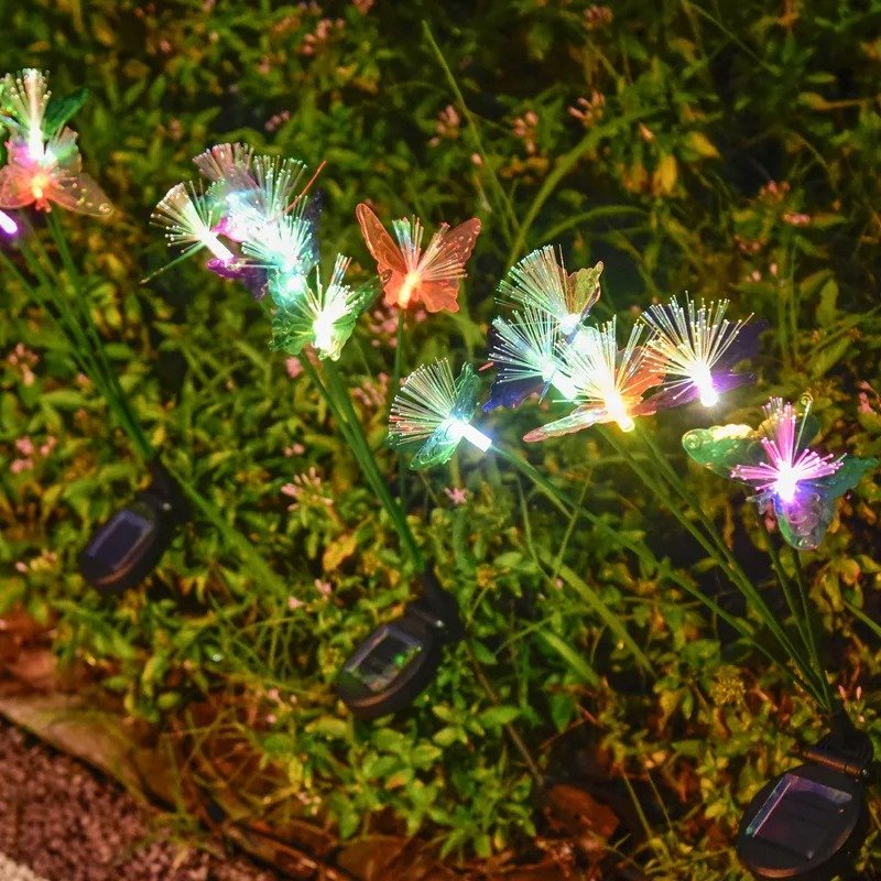 Borne papillons lumineux solaire à LED 5 Borne papillons lumineux solaire à LED