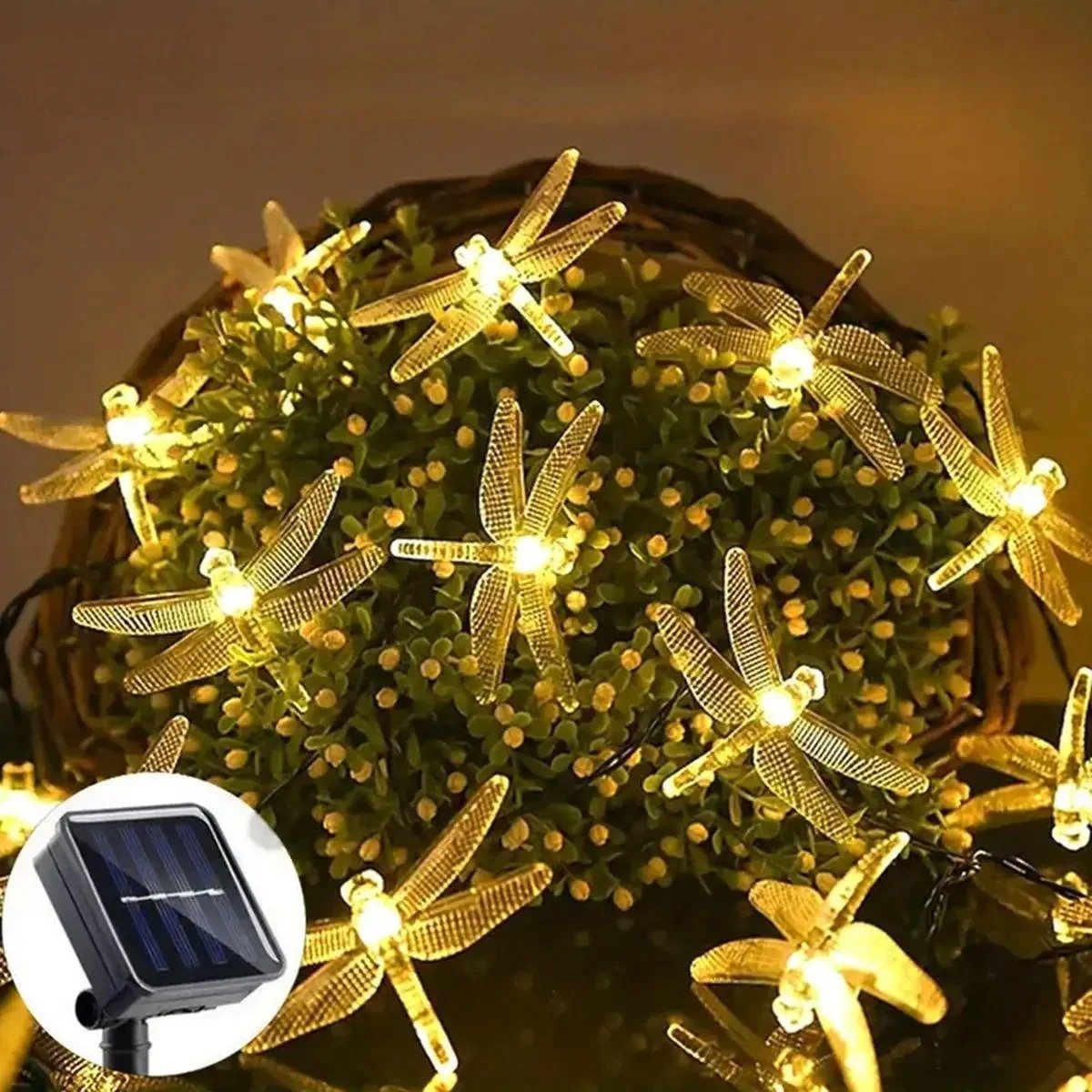 Guirlande solaire libellule 5 Guirlande solaire libellule